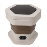 Portable Washing Machine 8L Capacity Multifunctional Foldable Mini Laundry Washer for Clothes Socks Underwear Khaki