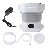 Portable Washing Machine 8L Foldable Miniature Washer Spin Dryer Laundry Washer for Underwear Baby Clothes and Small Clothes Gray