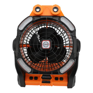 Camping Fan Rechargeable 10400mAh Timing 7 Light Modes Dual Blades Dual Motor 270° Adjustable Portable Misting Fan for Outdoor In Australia - Darrahopens