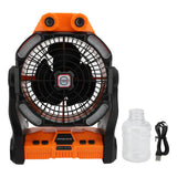 Camping Fan Rechargeable 10400mAh Timing 7 Light Modes Dual Blades Dual Motor 270° Adjustable Portable Misting Fan for Outdoor In Australia - Darrahopens