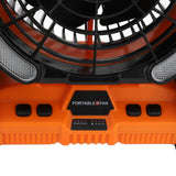 Camping Fan Rechargeable 10400mAh Timing 7 Light Modes Dual Blades Dual Motor 270° Adjustable Portable Misting Fan for Outdoor