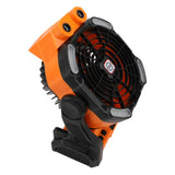 Camping Fan Rechargeable 10400mAh Timing 7 Light Modes Dual Blades Dual Motor 270° Adjustable Portable Misting Fan for Outdoor