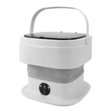 Portable Washing Machine Multifunction Powerful Foldable Washer with Dehydration Function for Baby Clothes Underwear Socks Grey