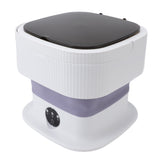 Foldable Washing Machine with Dryer Portable Folding Mini Washer for Underwear Socks Apartment Dorm RV Traveler Purple