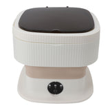 Foldable Washing Machine with Dryer Portable Folding Mini Washer for Underwear Socks Apartment Dorm RV Traveler Khaki