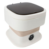 Foldable Washing Machine with Dryer Portable Folding Mini Washer for Underwear Socks Apartment Dorm RV Traveler Khaki