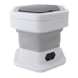 Mini Foldable Washer Wash and Spin Combo Ultra Cleaning Portable Travel Washer for Baby Clothes Underwear Pants Gray