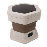 Mini Foldable Washer Wash and Spin Combo Ultra Cleaning Portable Travel Washer for Baby Clothes Underwear Pants Khaki