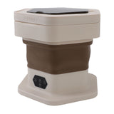 Mini Foldable Washer Wash and Spin Combo Ultra Cleaning Portable Travel Washer for Baby Clothes Underwear Pants Khaki