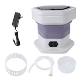 Mini Foldable Washer Wash and Spin Combo Ultra Cleaning Portable Travel Washer for Baby Clothes Underwear Pants Purple