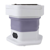 Mini Foldable Washer Wash and Spin Combo Ultra Cleaning Portable Travel Washer for Baby Clothes Underwear Pants Purple