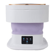 Portable Washing Machine 11.5L Large Capacity 3 Modes LCD Touch Screen Folding Mini Clothes Washer for Underwear Baby Clothes Socks Purple US Plug 100‑240V In Australia - Darrahopens
