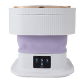 Portable Washing Machine 11.5L Large Capacity 3 Modes LCD Touch Screen Folding Mini Clothes Washer for Underwear Baby Clothes Socks Purple US Plug 100‑240V In Australia - Darrahopens