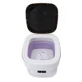 Portable Washing Machine 11.5L Large Capacity 3 Modes LCD Touch Screen Folding Mini Clothes Washer for Underwear Baby Clothes Socks Purple US Plug 100‑240V