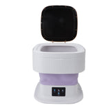 Portable Washing Machine 11.5L Large Capacity 3 Modes LCD Touch Screen Folding Mini Clothes Washer for Underwear Baby Clothes Socks Purple US Plug 100‑240V