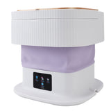 Portable Washing Machine 11.5L Large Capacity 3 Modes LCD Touch Screen Folding Mini Clothes Washer for Underwear Baby Clothes Socks Purple US Plug 100‑240V