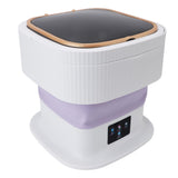 Portable Washing Machine 11.5L Large Capacity 3 Modes LCD Touch Screen Folding Mini Clothes Washer for Underwear Baby Clothes Socks Purple US Plug 100‑240V