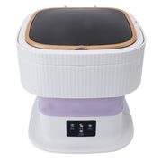 Portable Washing Machine 11.5L Large Capacity 3 Modes LCD Touch Screen Folding Mini Clothes Washer for Underwear Baby Clothes Socks Purple US Plug 100‑240V
