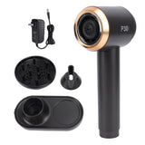 Cordless Hair Dryer Rechargeable Portable Travel Household Fast Drying Cold Heat Constant Negative Ion Blower US Plug 100‑240V