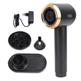 Cordless Hair Dryer Rechargeable Portable Travel Household Fast Drying Cold Heat Constant Negative Ion Blower EU Plug 100‑240V In Australia - Darrahopens