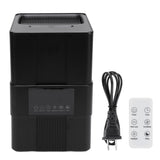 Smart Thermostatic Humidifier with Remote Control UV Light 8H Timer Water Shortage Prevention 3.5L Quiet Top Fill Flame Essential Oil Humidifier US Plug Black