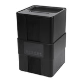 Smart Thermostatic Humidifier with Remote Control UV Light 8H Timer Water Shortage Prevention 3.5L Quiet Top Fill Flame Essential Oil Humidifier US Plug Black
