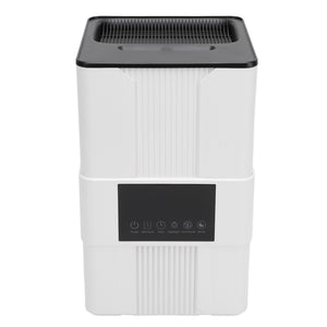Smart Thermostatic Humidifier with Remote Control UV Light 8H Timer Water Shortage Prevention 3.5L Quiet Top Fill Flame Essential Oil Humidifier EU Plug White