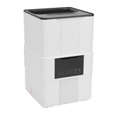 Smart Thermostatic Humidifier with Remote Control UV Light 8H Timer Water Shortage Prevention 3.5L Quiet Top Fill Flame Essential Oil Humidifier EU Plug White