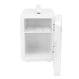 Mini Skincare Fridge with LED Mirror 3 Levels Dimmable 6L Cooler Warmer Portable Handle Makeup Small Refrigerator for Bedroom Car Office Dorm US Plug
