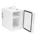 Mini Skincare Fridge with LED Mirror 3 Levels Dimmable 6L Cooler Warmer Portable Handle Makeup Small Refrigerator for Bedroom Car Office Dorm US Plug