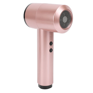 Rechargeable Cordless Hairdryer 5000mAh Batterry 6 Speed Adjustment Fast Drying Portable Travel Hairdryer for Home Camping Rose Gold EU Plug