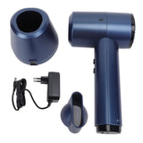 Rechargeable Cordless Hairdryer 5000mAh Batterry 6 Speed Adjustment Fast Drying Portable Travel Hairdryer for Home Camping Dark Blue EU Plug In Australia - Darrahopens