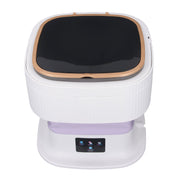 Portable Washing Machine 11.5L Large Capacity 3 Timer Modes Mini Foldable Washer with Drain Hose for Underwear Baby Clothes US Plug 100-240V Purple In Australia - Darrahopens