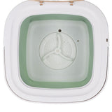 Portable Washing Machine 11.5L Large Capacity 3 Timer Modes Mini Foldable Washer with Drain Hose for Underwear Baby Clothes US Plug 100-240V Green