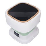 Portable Washing Machine 11.5L Large Capacity 3 Timer Modes Mini Foldable Washer with Drain Hose for Underwear Baby Clothes US Plug 100-240V Green
