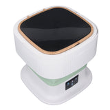 Portable Washing Machine 11.5L Large Capacity 3 Timer Modes Mini Foldable Washer with Drain Hose for Underwear Baby Clothes US Plug 100-240V Green