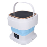 Portable Washing Machine 11.5L Large Capacity 3 Timer Modes Mini Foldable Washer with Drain Hose for Underwear Baby Clothes US Plug 100-240V Blue