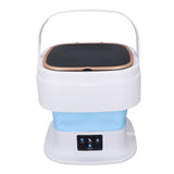 Portable Washing Machine 11.5L Large Capacity 3 Timer Modes Mini Foldable Washer with Drain Hose for Underwear Baby Clothes US Plug 100-240V Blue