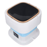 Portable Washing Machine 11.5L Large Capacity 3 Timer Modes Mini Foldable Washer with Drain Hose for Underwear Baby Clothes US Plug 100-240V Blue