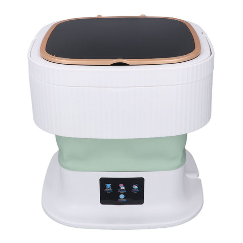 Portable Washing Machine 11.5L Large Capacity 3 Timer Modes Mini Foldable Washer with Drain Hose for Underwear Baby Clothes EU Plug 100-240V Green In Australia - Darrahopens