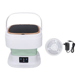 Portable Washing Machine 11.5L Large Capacity 3 Timer Modes Mini Foldable Washer with Drain Hose for Underwear Baby Clothes EU Plug 100-240V Green In Australia - Darrahopens