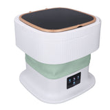 Portable Washing Machine 11.5L Large Capacity 3 Timer Modes Mini Foldable Washer with Drain Hose for Underwear Baby Clothes EU Plug 100-240V Green
