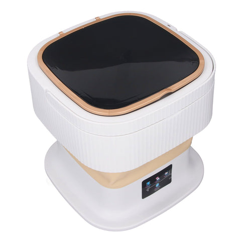 Portable Washing Machine 11.5L Large Capacity 3 Timer Modes Mini Foldable Washer with Drain Hose for Underwear Baby Clothes EU Plug 100-240V Beige In Australia - Darrahopens