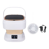 Portable Washing Machine 11.5L Large Capacity 3 Timer Modes Mini Foldable Washer with Drain Hose for Underwear Baby Clothes EU Plug 100-240V Beige In Australia - Darrahopens