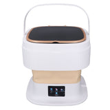Portable Washing Machine 11.5L Large Capacity 3 Timer Modes Mini Foldable Washer with Drain Hose for Underwear Baby Clothes EU Plug 100-240V Beige