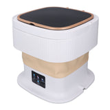 Portable Washing Machine 11.5L Large Capacity 3 Timer Modes Mini Foldable Washer with Drain Hose for Underwear Baby Clothes EU Plug 100-240V Beige