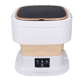 Portable Washing Machine 11.5L Large Capacity 3 Timer Modes Mini Foldable Washer with Drain Hose for Underwear Baby Clothes EU Plug 100-240V Beige