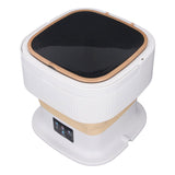 Portable Washing Machine 11.5L Large Capacity 3 Timer Modes Mini Foldable Washer with Drain Hose for Underwear Baby Clothes EU Plug 100-240V Beige