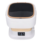 Portable Washing Machine 11.5L Large Capacity 3 Timer Modes Mini Foldable Washer with Drain Hose for Underwear Baby Clothes EU Plug 100-240V Beige