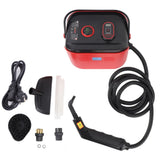Handheld Pressurized Steam Cleaner Multipurpose High Pressure High Temperature Portable Steam Cleaner for Home Car Kitchen Cleaning Red EU Plug 220V